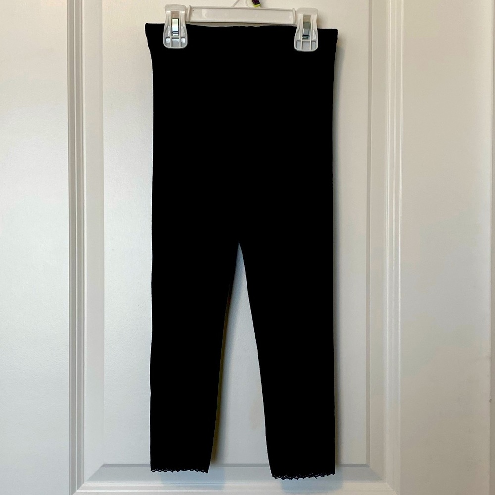 Old Navy Black w/Lace Trim Leggings | Girls Small